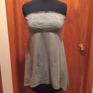 AEO Strapless Embroidered Top