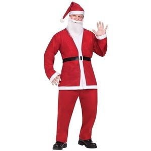 Adult Santa Costume, Hat & Beard