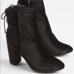 Black Velvet Booties