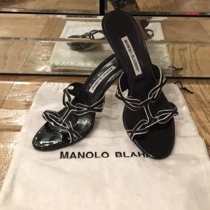 Manolo Blahnik Patent Leather Mules