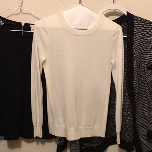 J Crew Fitted Cream Sweater