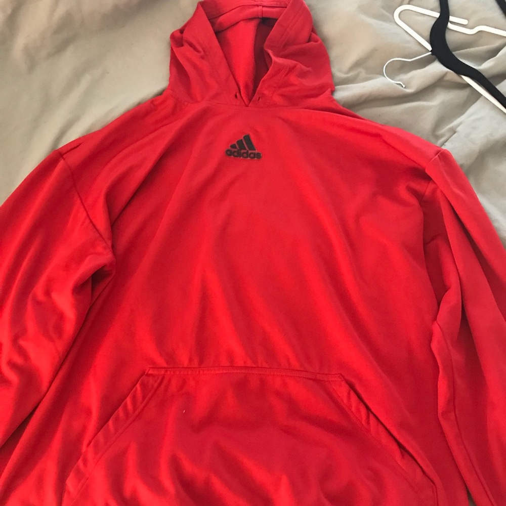 Men’s Addidas red hoodie. GUC. Size XXl