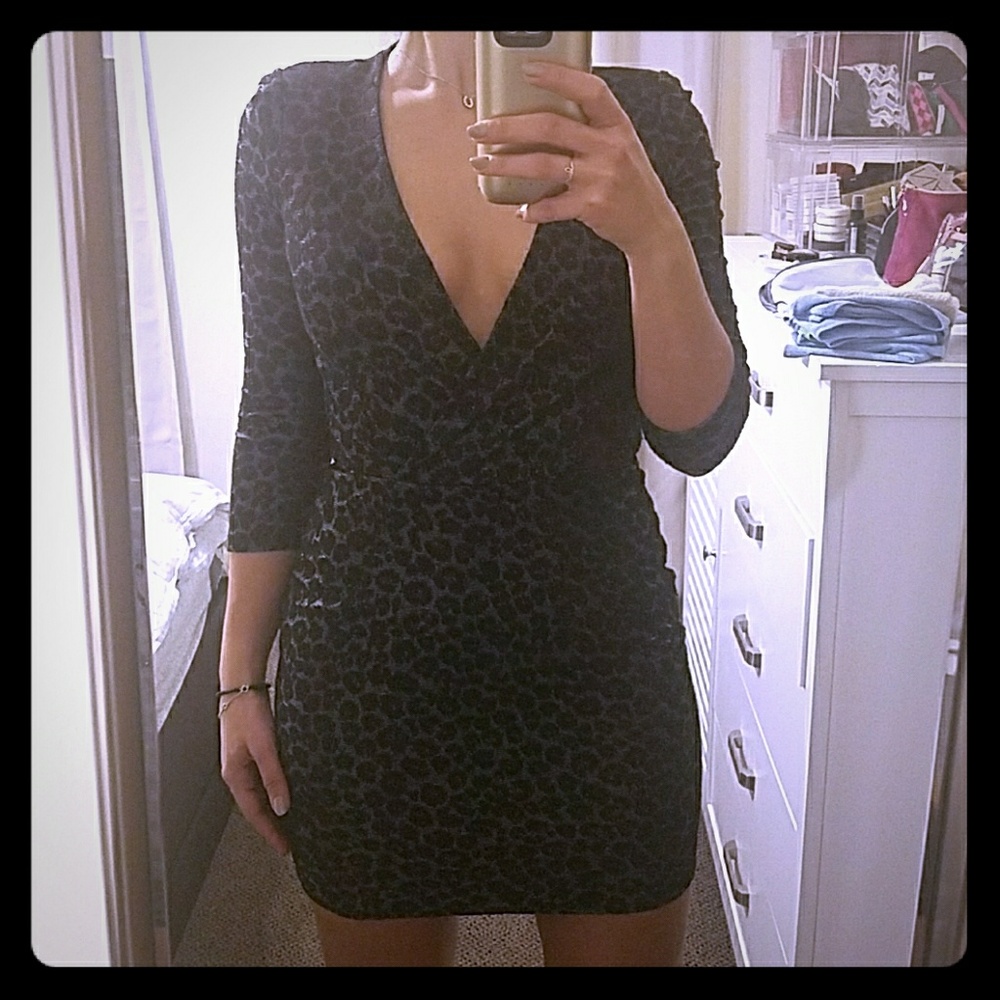 Warehouse Leopard mini dress