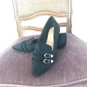 NWOT Reba black fur flats MADE WITH REAL FUR!