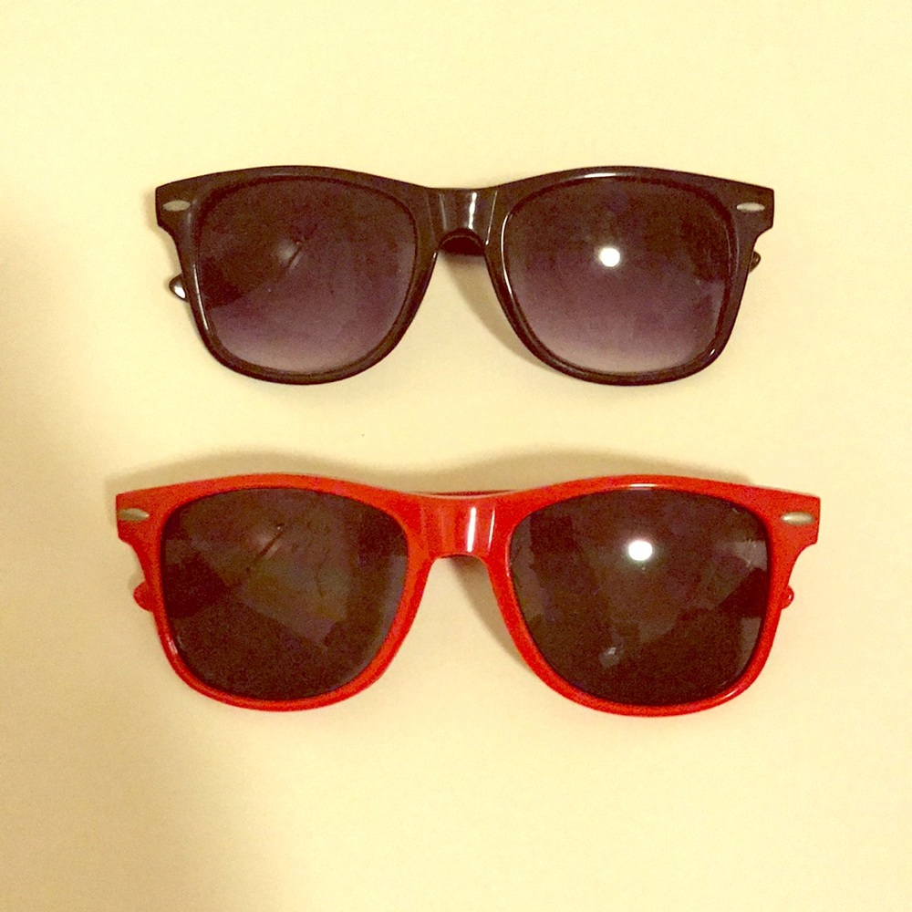 Red NISSAN and Black gradient Sunglasses