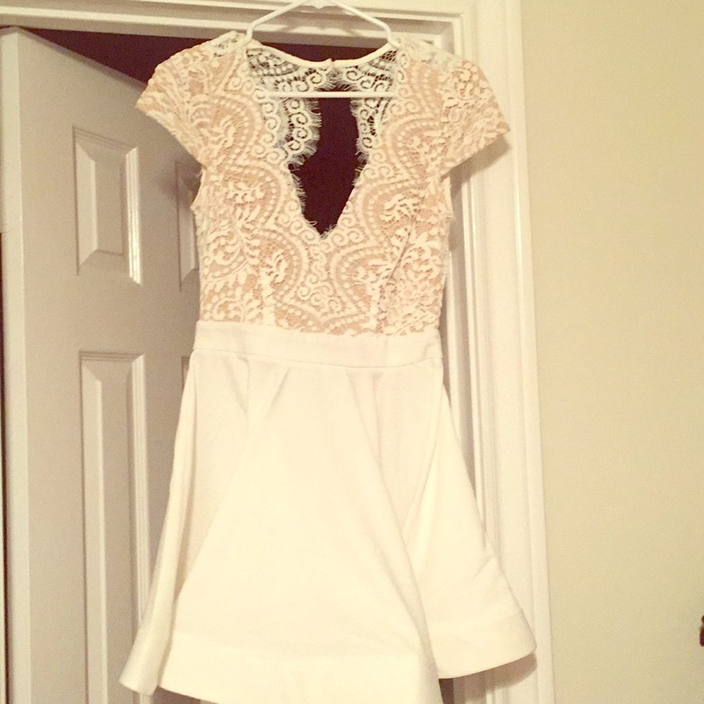 White cocktail dress