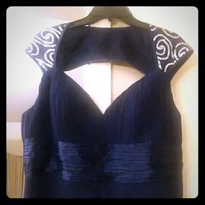Ladies Navy Evening Gown