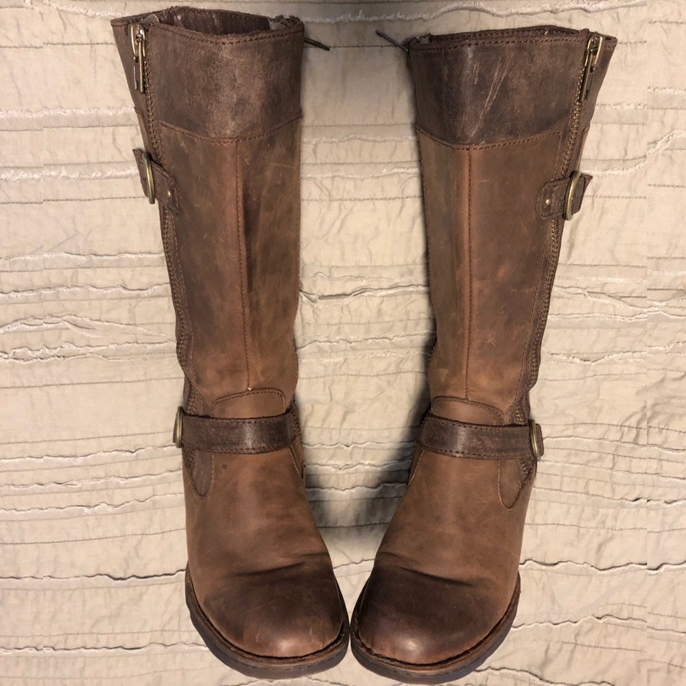 Born Kendell (Kendall) Mid-calf Leather Boots