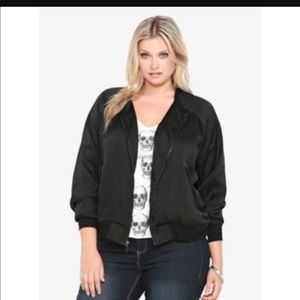Matte satin bomber jacket