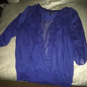 Royal Blue Button Up
