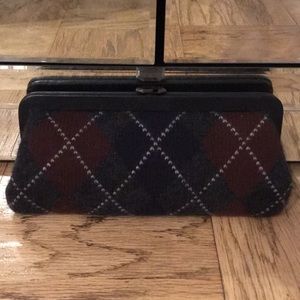Michael Kors Argyle Wool Clutch with Chain Strap