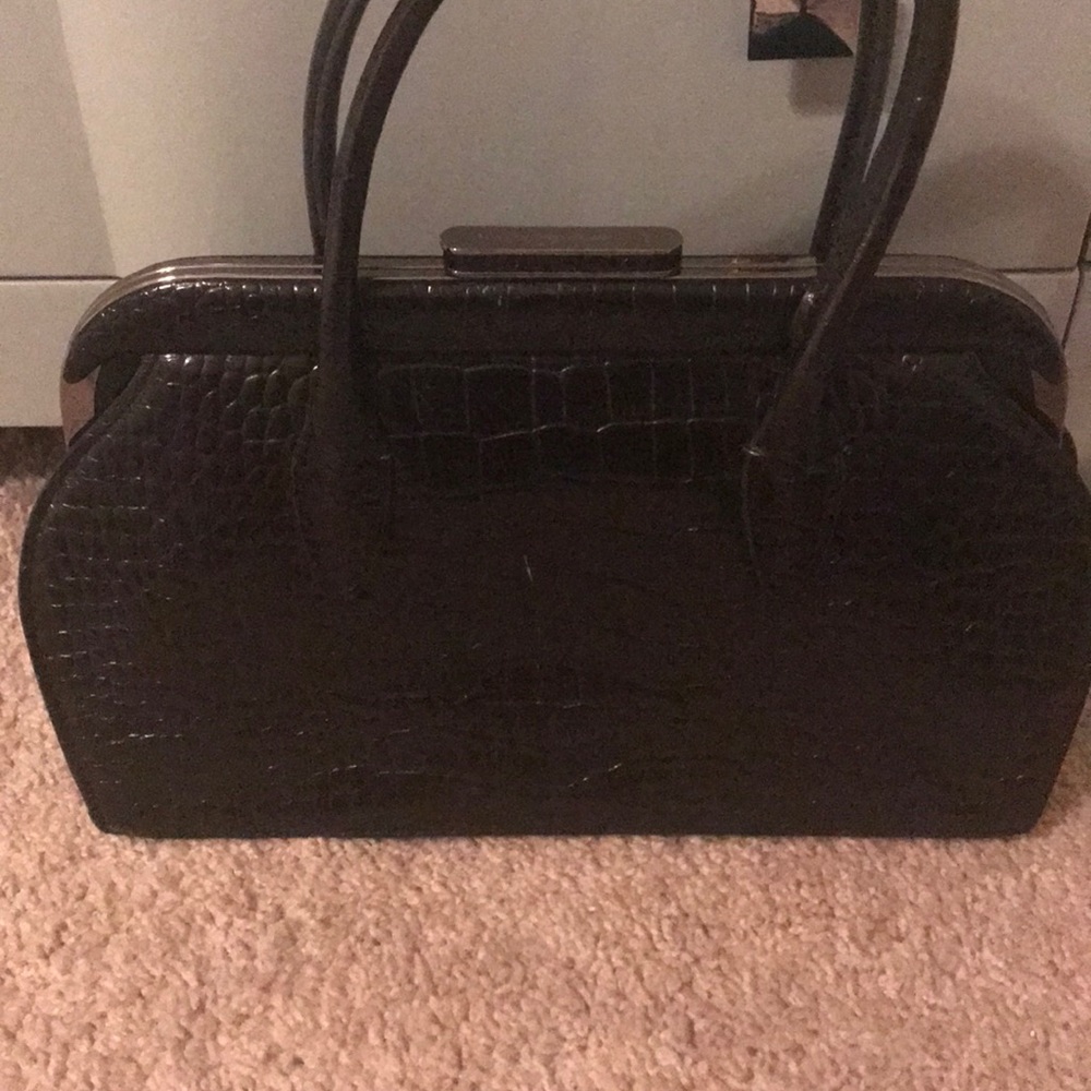 Black patent leather Antonio Melani Bag