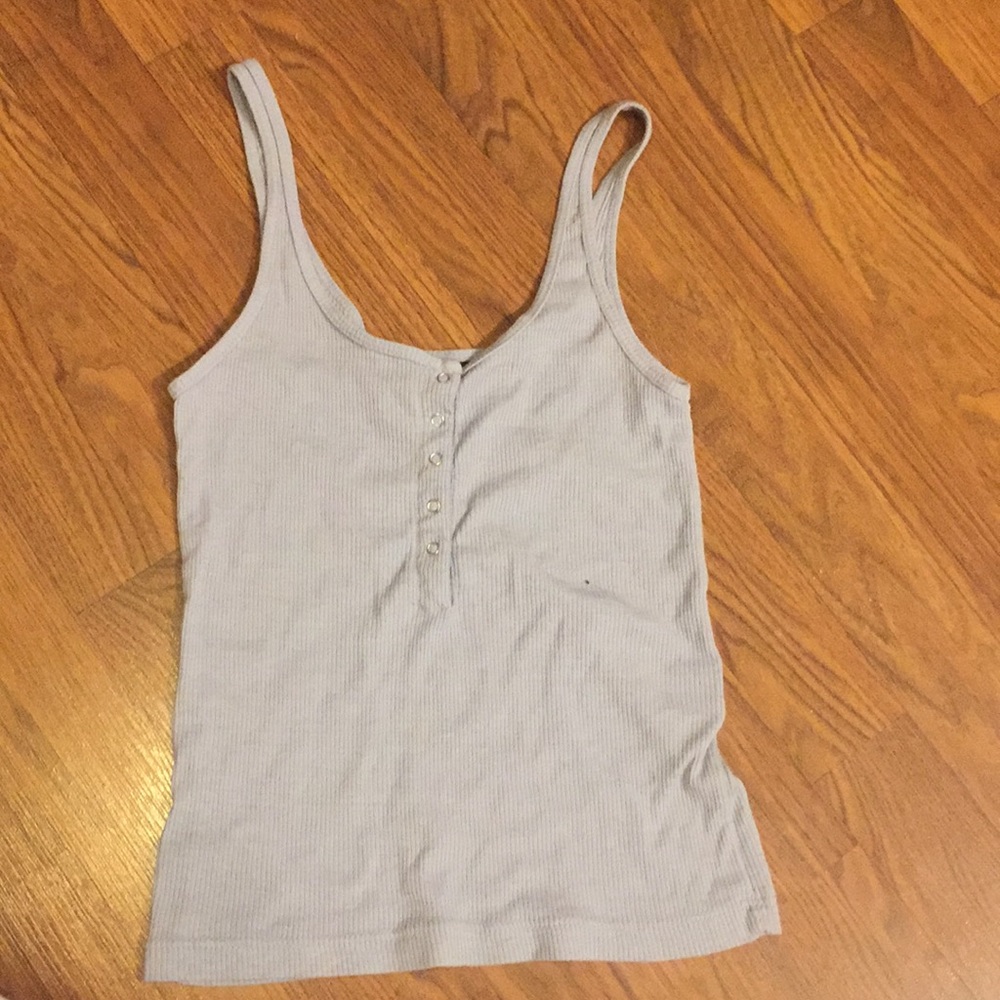 Brandy Melville baby blue ribbed tank top