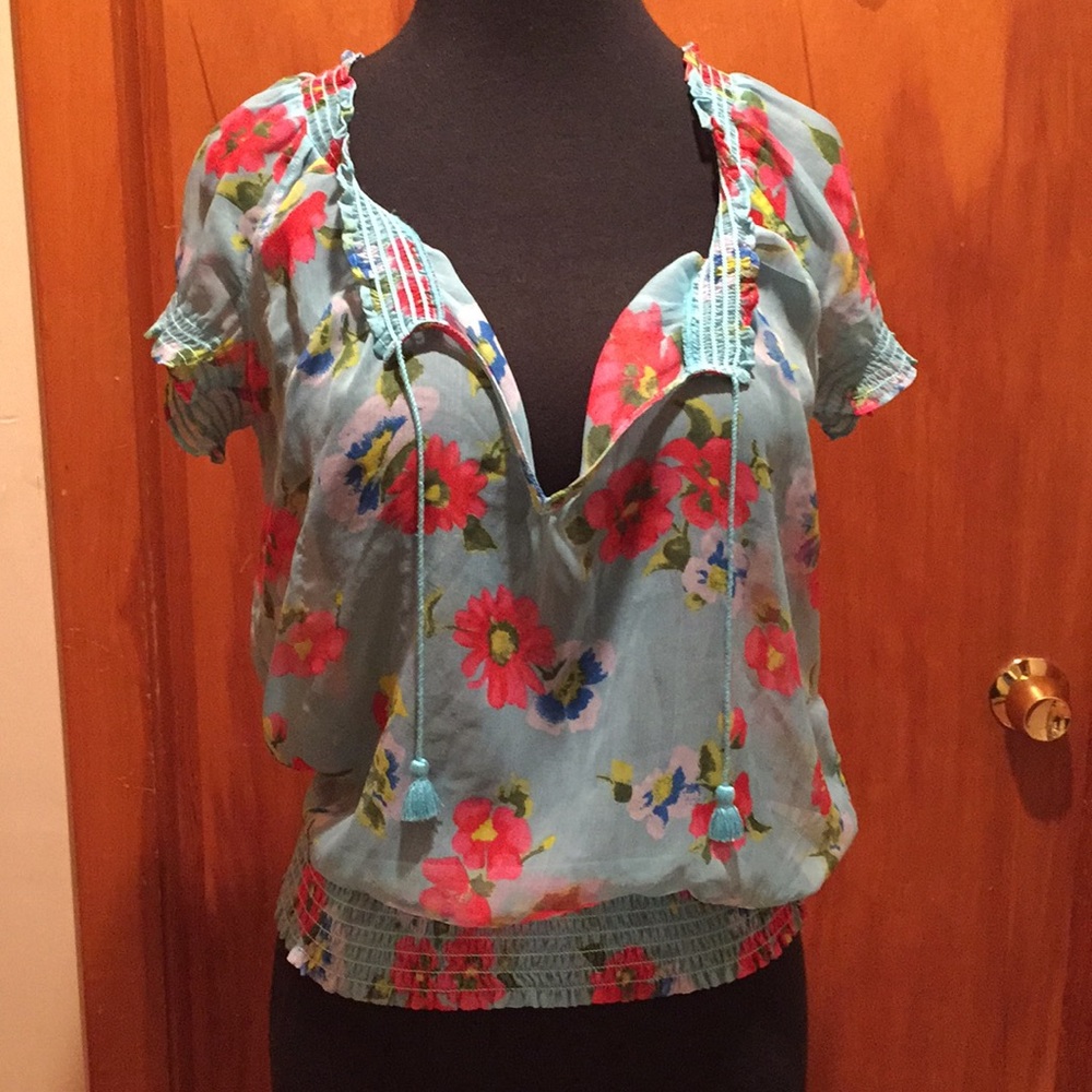 Hollister Sheer Floral Blouse