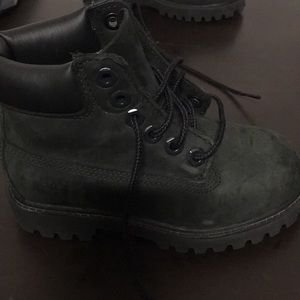 Black Timberland boots toddler size 9