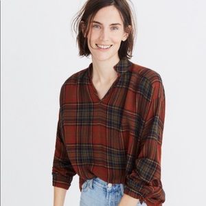 Madewell Brentford Plaid Top NEW WITH TAGS