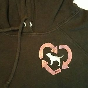 Pink by Victoria's Secret black hoodie.       0229