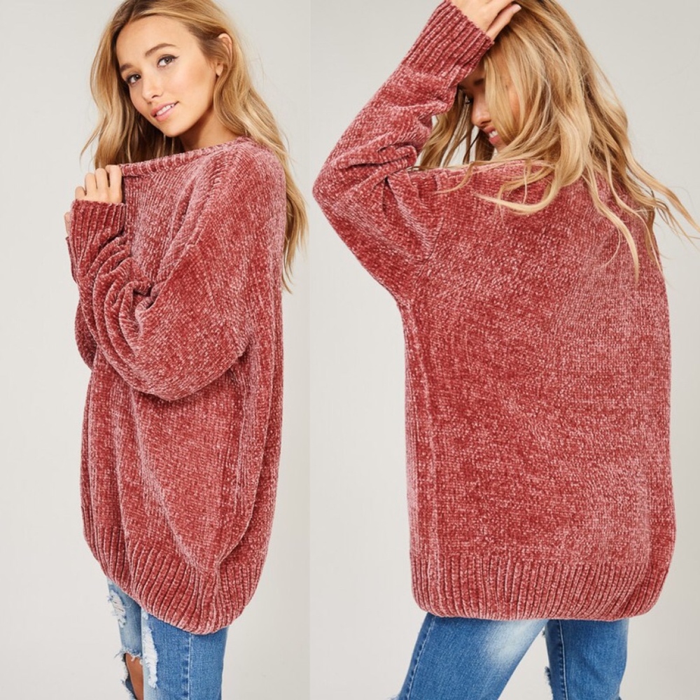 KELSEY Buttery Soft Sweater  - ROSE - Picture 3 of 6