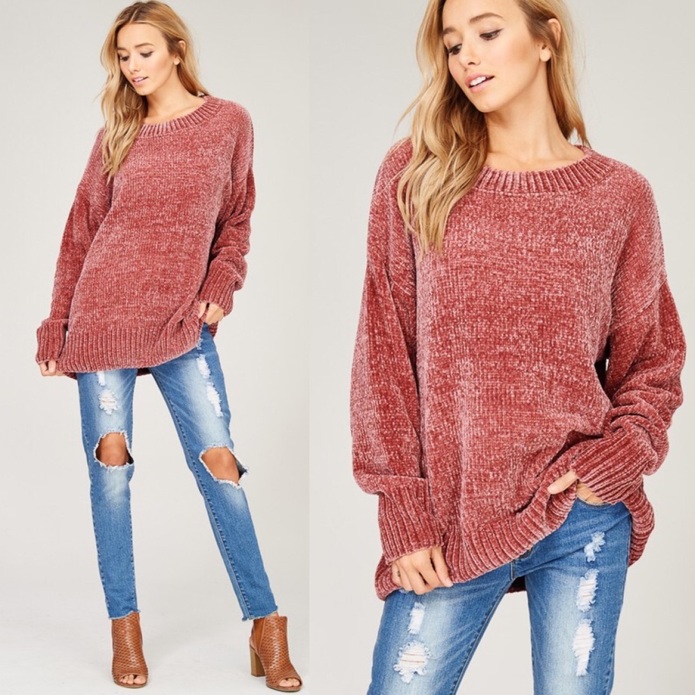 KELSEY Buttery Soft Sweater  - ROSE