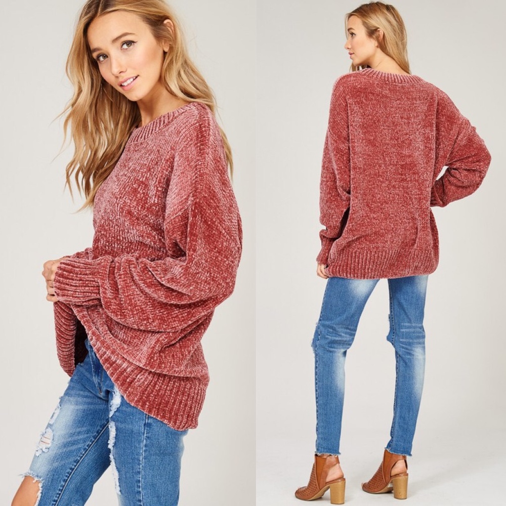 KELSEY Buttery Soft Sweater  - ROSE - Picture 2 of 6