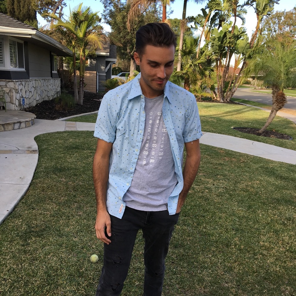 Blue Penguin short sleeve button down