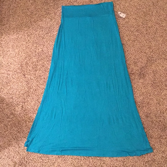 Charlotte Russe Slit Blue Maxi Dress - Picture 2 of 6