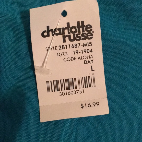 Charlotte Russe Slit Blue Maxi Dress - Picture 5 of 6
