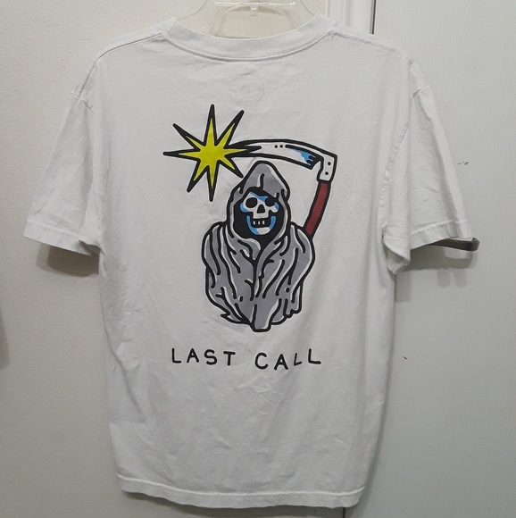 Men's Last Call Grim Reaper Scythe T-shirt - Picture 2 of 5