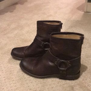 Frye Motorcycle Ankle Boots