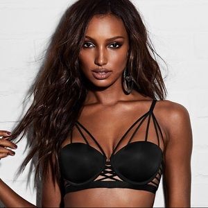VICTORIA'S VS X BALMAIN Strappy Mesh Long Line Bra