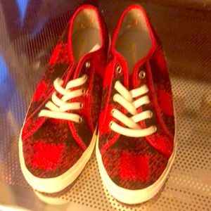 Red and Black checkered sneakers!