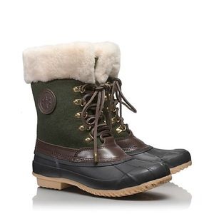 Tory Burch Jada Mid Shaft Duck Boots