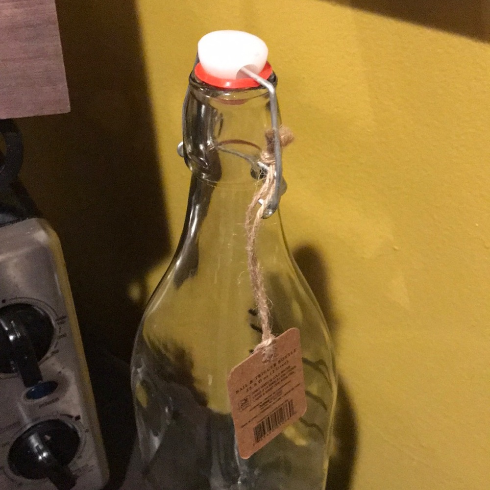 Glass beverage bottle for diamond.