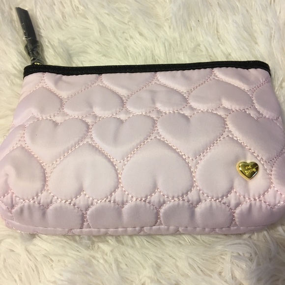 Betsey Johnson 3 in 1 makeup bag pink white black - Picture 8 of 8