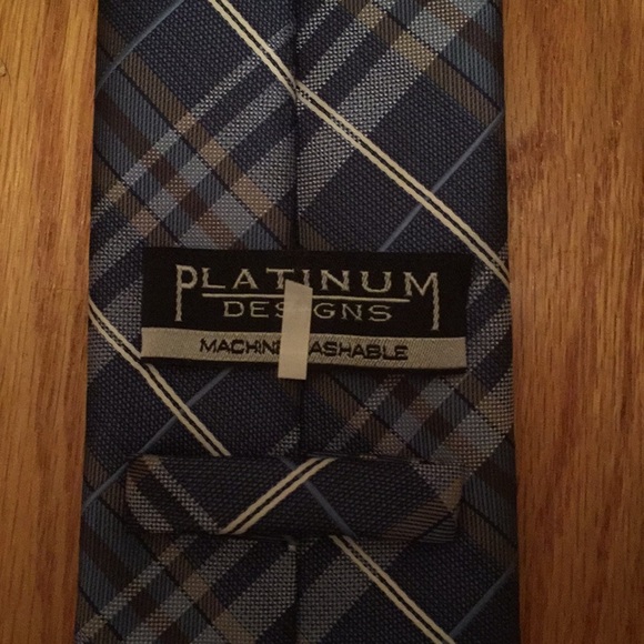 Platinum Designs Blue Plaid Necktie - NWOT - Picture 4 of 4