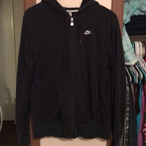 SOLD!! Black nike jacket. Size L. Super soft!