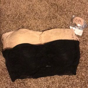 2 bandeau never worn lace back