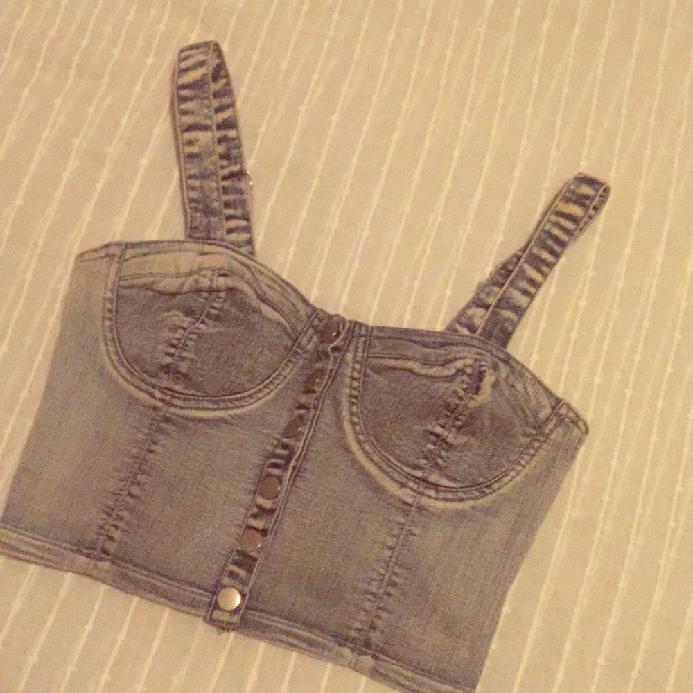 Denim crop top