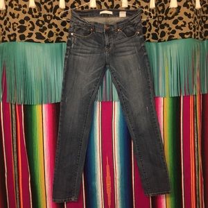 Factory distressed skinny jeans