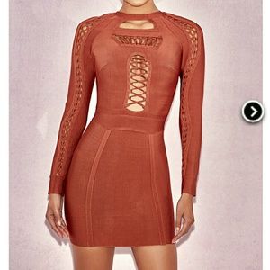 Copper Tone Bandage Dress from House of CB