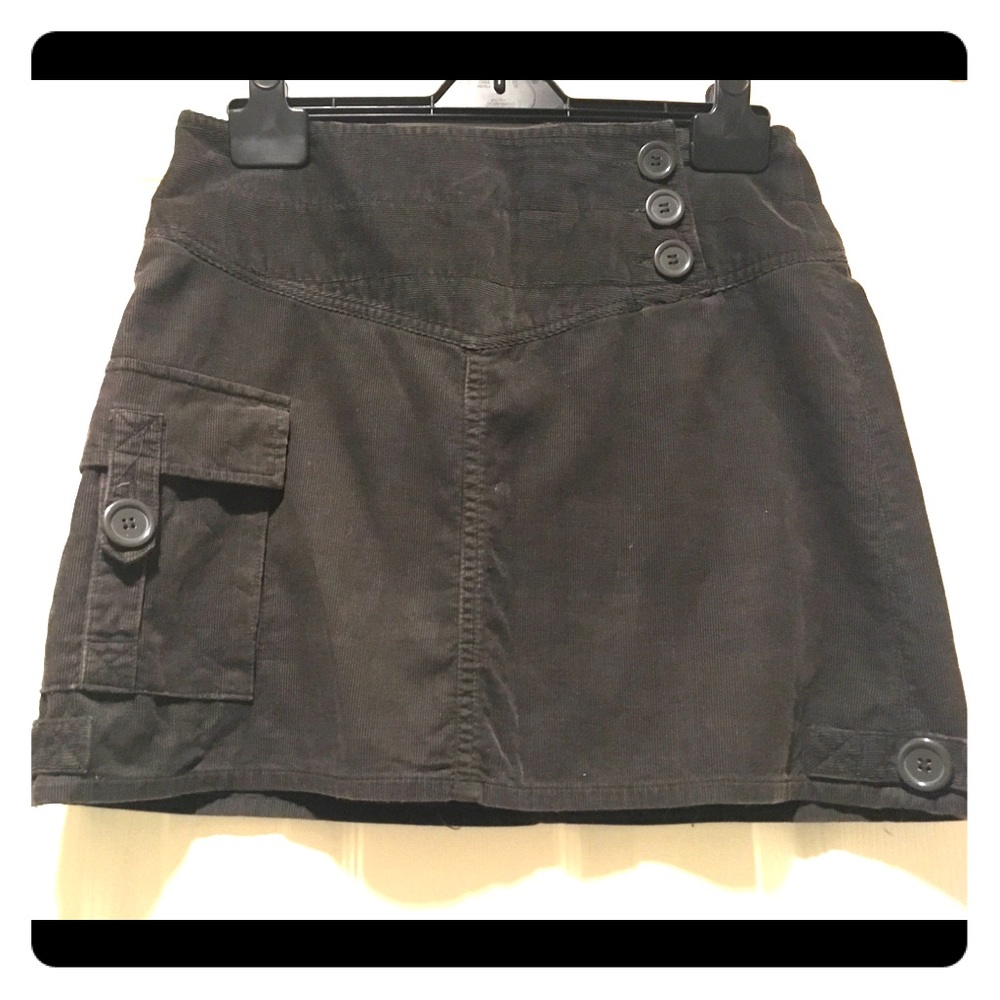 H&M brown corduroy skirt