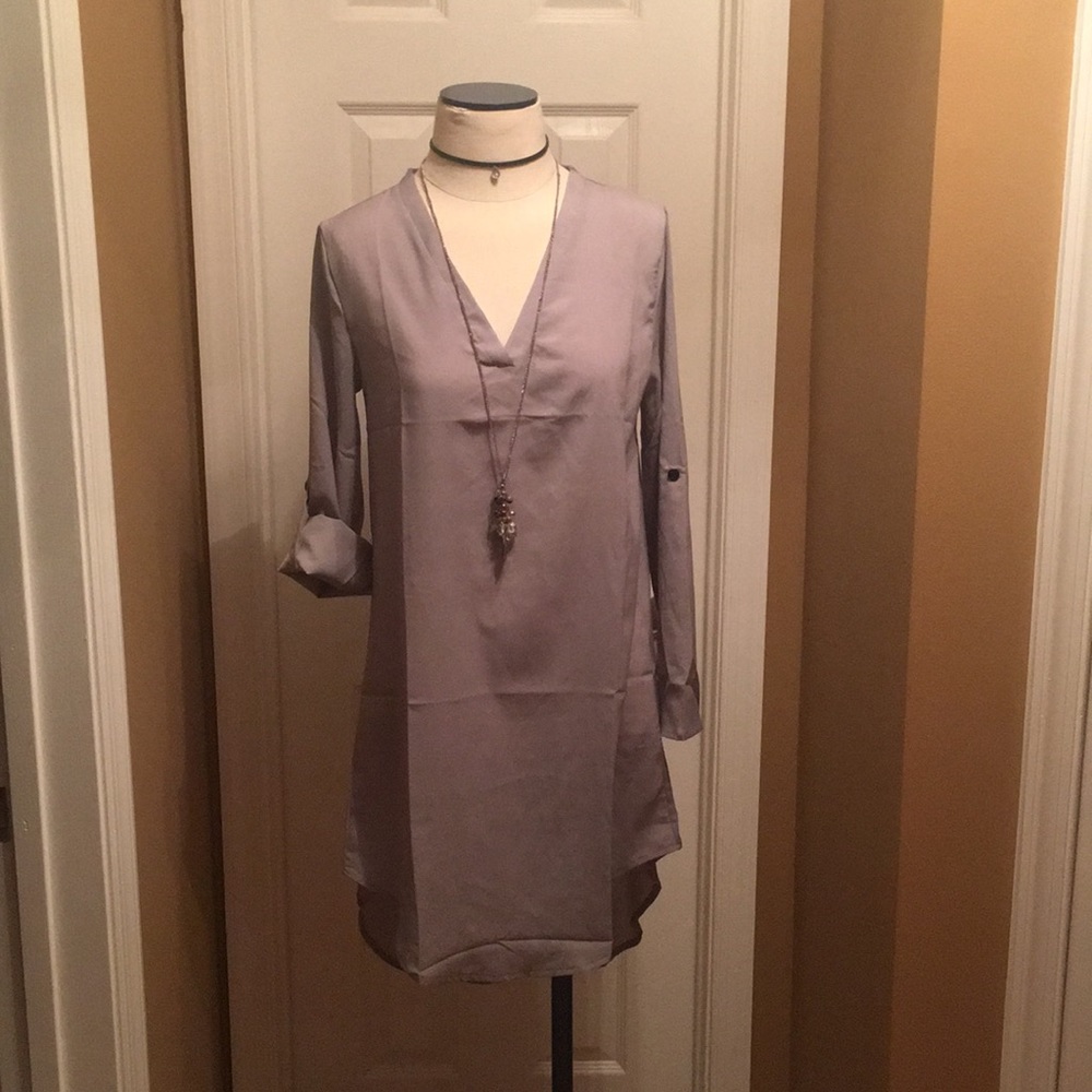 Long Sleeve Hi-Lo Dress
