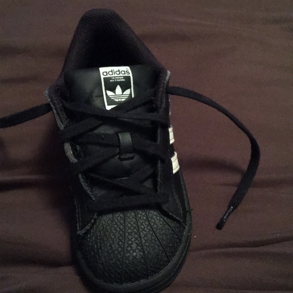 Black adidas sneakers toddler size 10