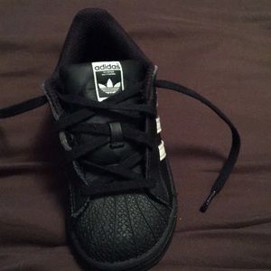 Black adidas sneakers toddler size 10