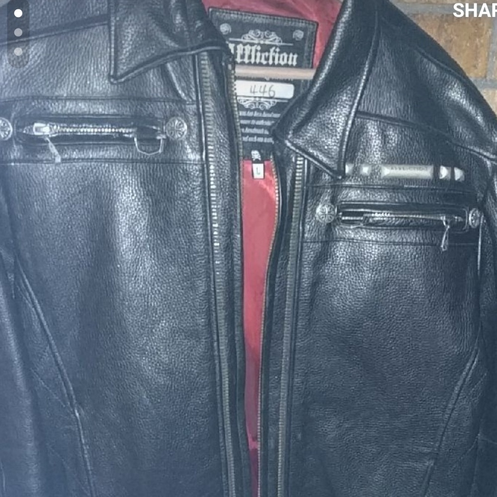 Affliction leather coat