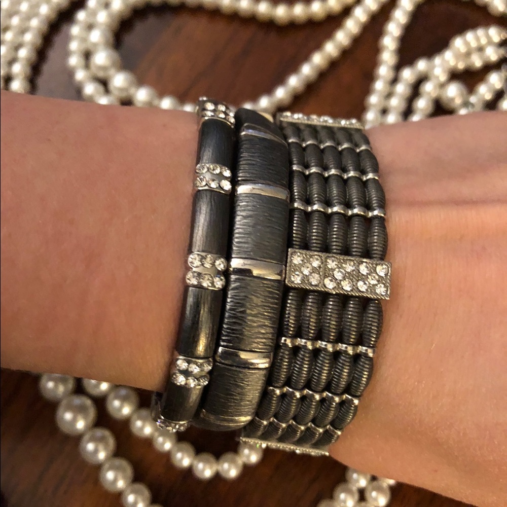 2 For 15 Stackable Swarovski Crystal Bangles. - image 2