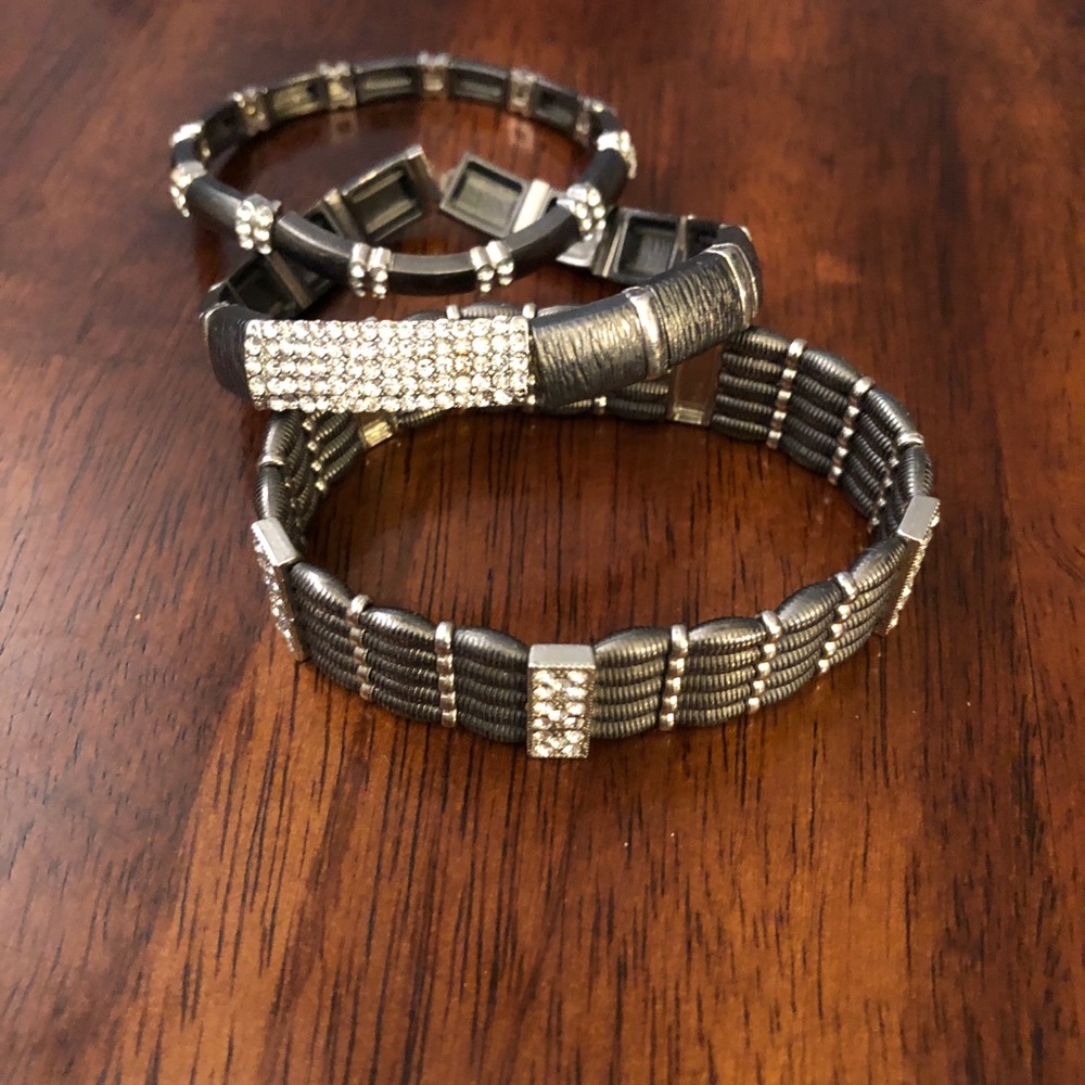 2 For 15 Stackable Swarovski Crystal Bangles. - image 1