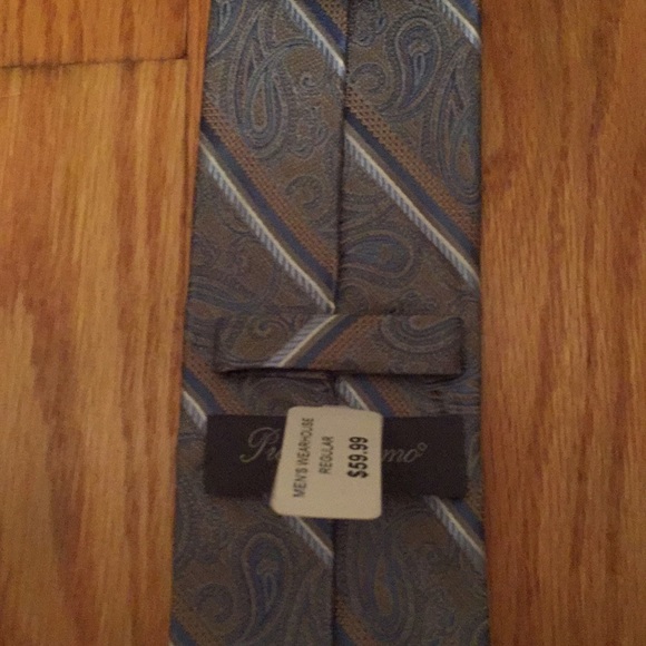 Pronto Uomo Blue-Gray Paisley Tie - NWT - Picture 5 of 5