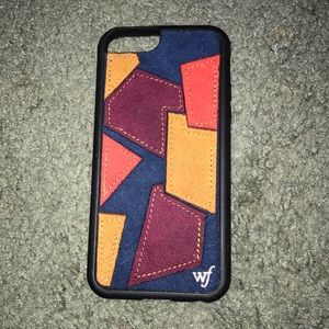 Wildflower multi colored suede phone 6/6s case