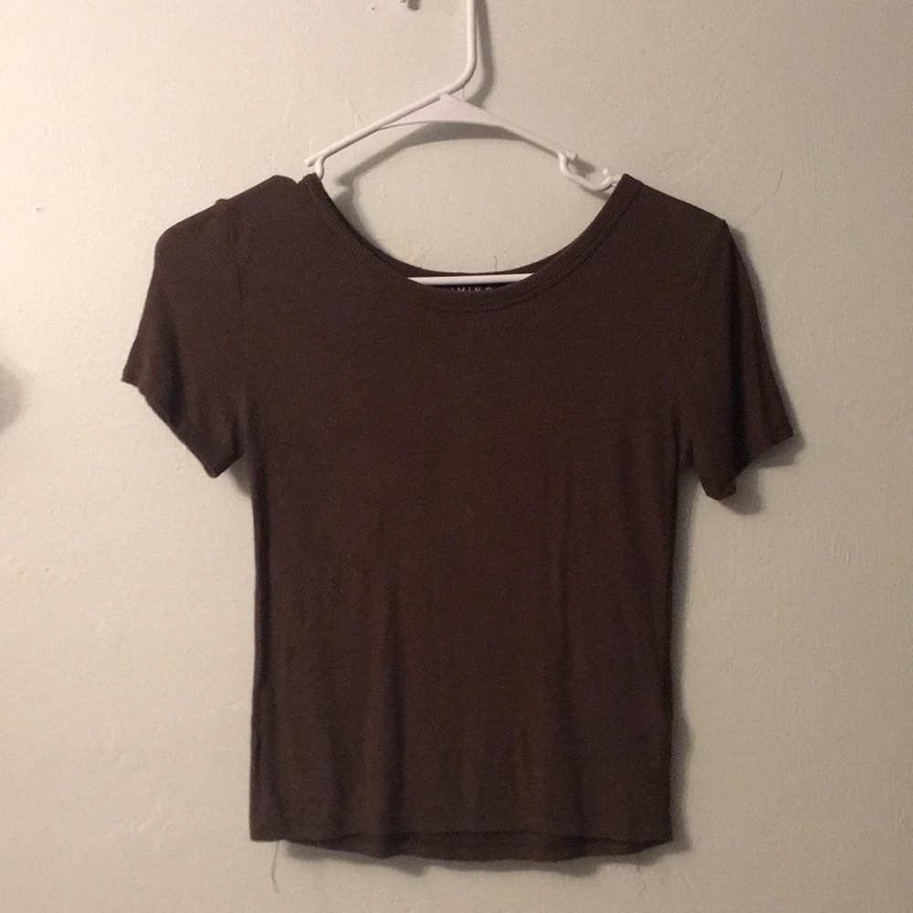 Scoop Neck Ribbed Top in Olive
